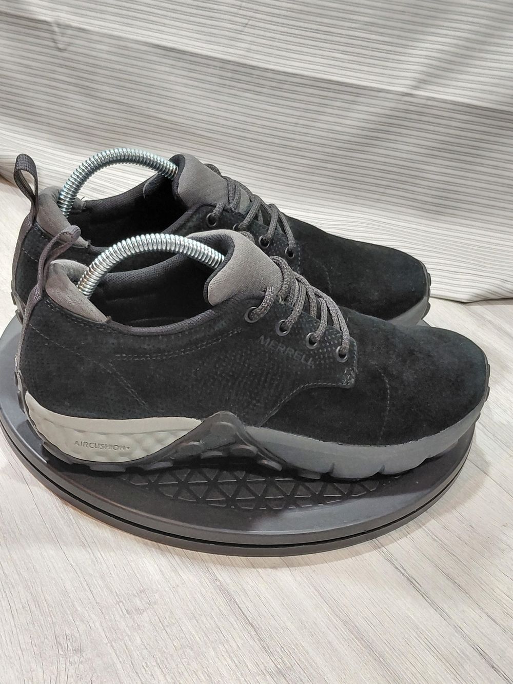 Merrell Womens Jungle Lace Trail Hiking Shoes Black Suede Two Tone Grey SIZE W9 - Picture 2 of 16